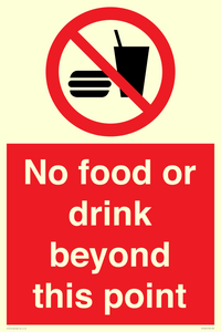 No food or drink beyond this point